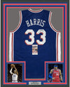 Framed Autographed/Signed Tobias Harris 35x39 Philadelphia Blue Basketball Jersey JSA COA