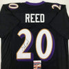 Autographed/Signed Ed Reed Baltimore Black Football Jersey JSA COA