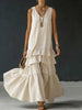 Women's Ice Silk Sleeveless Loose Maxi Dress – 6 Colors S–5XL by FitiqueFit