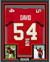 Framed Autographed/Signed Lavonte David 35x39 Tampa Bay Red Football Jersey JSA COA