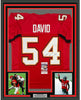 Framed Autographed/Signed Lavonte David 35x39 Tampa Bay Red Football Jersey JSA COA
