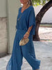 Solid-Color Chiffon Two-Piece Set – 10 Colors, S–5XL by FitiqueFit