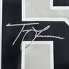 Framed Autographed/Signed Trevor Lawrence 35x39 Jacksonville Jaguars White Nike Game Football Jersey Fanatics COA