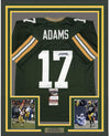 Framed Autographed/Signed Davante Adams 35x39 Green Bay Green Football Jersey JSA COA #2