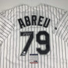 Autographed/Signed Jose Abreu Chicago Sox White Baseball Jersey PSA/DNA COA
