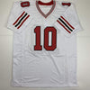 Autographed/Signed Steve Bartkowski Atlanta White Football Jersey JSA COA
