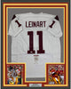 Framed Autographed/Signed Matt Leinart 04 Heisman 35x39 USC Southen Cal White College Football Jersey JSA COA