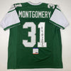 Autographed/Signed Wilbert Montgomery Inscribed Philadelphia Green Football Jersey PSA/DNA COA