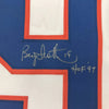 Autographed/Signed Bryan Trottier HOF 97 New York White Hockey Jersey JSA COA by Hall of Fame Sports Memorabilia