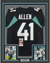 Framed Autographed/Signed Josh Allen 35x39 Jacksonville Black Football Jersey JSA COA