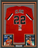 Framed Autographed/Signed Jack Clark The Ripper 35x39 San Francisco Orange Baseball Jersey JSA COA