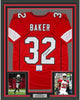 Framed Autographed/Signed Budda Baker 35x39 Arizona Red Football Jersey Beckett BAS COA