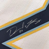 Framed Autographed/Signed Desmond King 35x39 Los Angeles LA White Football Jersey JSA COA