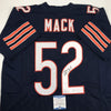 Autographed/Signed Khalil Mack Chicago Blue Football Jersey Beckett BAS COA
