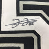 Framed Autographed/Signed Frank Thomas 35x39 Chicago Black Baseball Jersey JSA COA