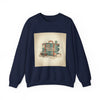 Vintage Passport Stamp Luggage Crewneck Sweatshirt | retro travel postcard, wanderlust design by Tristan’s Treehouse