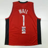 Autographed/Signed John Wall Houston Red Basketball Jersey JSA COA