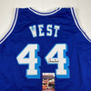 Autographed/Signed Jerry West Los Angeles LA Blue Basketball Jersey JSA COA by Hall of Fame Sports Memorabilia