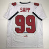 Autographed/Signed Warren Sapp Tampa Bay White Football Jersey PSA/DNA COA