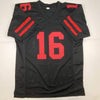 Autographed/Signed Joe Montana San Francisco Black Football Jersey JSA COA