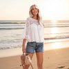 Women's French-Style Tie-Dye Versatile Top by FitiqueFit