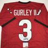 Autographed/Signed Todd Gurley Georgia Red College Football Jersey PSA/DNA COA