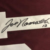 Framed Autographed/Signed Joe Namath 35x39 Alabama Crimson Tide Red College Football Jersey JSA COA