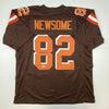 Autographed/Signed Ozzie Newsome Cleveland Football Brown Jersey Beckett BAS COA Holo