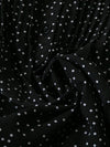 Polka Dot Notched Ruffled Cap Sleeve Blouse