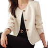 Women’s Cropped Crew Neck Jacket – Casual Lightweight Outerwear by FitiqueFit