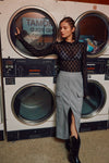 See-through Textured Lace Top