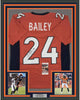 Framed Autographed/Signed Champ Bailey 35x39 Denver Orange Football Jersey JSA COA