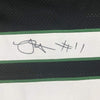 Framed Autographed/Signed Robby Anderson 35x39 New York 2019 Black Football Jersey JSA COA