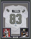 Framed Autographed/Signed Darren Waller 35x39 Las Vegas Oakland Color Rush Football Jersey Beckett BAS COA