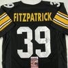 Autographed/Signed Minkah Fitzpatrick Pittsburgh Black Football Jersey JSA COA