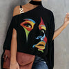 Women’s One-Shoulder Printed T-Shirt by FitiqueFit