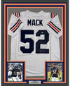 Framed Autographed/Signed Khalil Mack 35x39 Chicago Retro White Football Jersey Beckett BAS COA