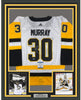 Framed Autographed/Signed Matt Murray 35x39 Pittsburgh White Hockey Jersey Beckett BAS COA