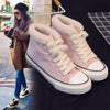 Women’s Warm Canvas Shoes | Plush Cotton Lined Flat Winter Shoes by FitiqueFit
