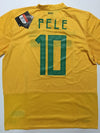Autographed/Signed Pele Brazil Brasil Soccer Futbol World Cup Jersey JSA LOA COA