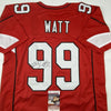 Autographed/Signed JJ J.J. Watt Arizona Red Football Jersey JSA COA