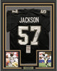 Framed Autographed/Signed Rickey Jackson 35x39 New Orleans Saints Black Football Jersey JSA COA