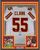 Framed Autographed/Signed Frank Clark 35x39 Kansas City White Football Jersey PSA/DNA COA