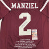 Autographed/Signed Johnny Manziel Texas A&M Maroon Stat College Football Jersey JSA COA