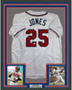 Framed Autographed/Signed Andruw Jones 35x39 Atlanta White Baseball Jersey JSA COA by Hall of Fame Sports Memorabilia