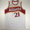 Autographed/Signed Dominique Wilkins Atlanta White Basketball Jersey JSA COA