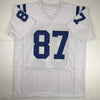 Autographed/Signed Reggie Wayne Indianapolis White Football Jersey JSA COA