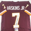Autographed/Signed Dwayne Haskins Jr. Washington Burgundy Football Jersey JSA COA by Hall of Fame Sports Memorabilia