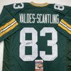 Autographed/Signed Marquez Valdes-Scantling Green Bay Green Football Jersey JSA COA