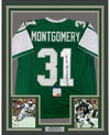 Framed Autographed/Signed Wilbert Montgomery Inscribed 35x39 Philadelphia Green Football Jersey PSA/DNA COA